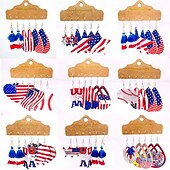 baratos Acessórios-250º Aniversário EUA Brincos Fantasias Adulto Mulheres Dia da Independência 4 de julho Festa Espetáculo Vestir-se