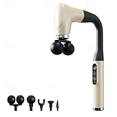 رخيصةأون أجهزة تدليك الجسم-جهاز تدليك متعدد الوظائف بمقبض طويل ورأسين منحنيين للرقبة والصدر