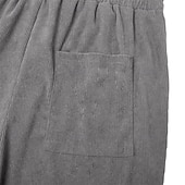 tanie Prosta noga-Męskie Spodnie dresowe z szerokimi nogawkami Spodnie Spodnie sztruksowe Luźne spodnie Spodnie codzienne Ściągana na sznurek Elastyczny pas Równina Prążki Odprowadza wilgoć Oddychający Pełna długość