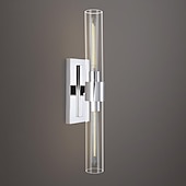 voordelige Wandverlichting voor binnen-Badkamerverlichting, wandlampen met glazen buis, voet van geborsteld messing, badkamerwandlampen, nachtlampje voor de slaapkamer, wandlamp voor de kaptafel, woonkamer, hal