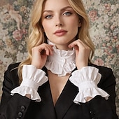 economico Accessori e altro-Retrò Vintage Rococò Vittoriano Collare staccabile Principessa Gentildonna Pieghettato Costume Per donna Carnevale Halloween Fiera Rinascimentale Adulti Altri Accessori