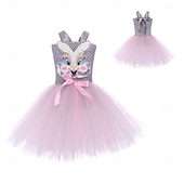 cheap Animal Costume-Tutu Robe Princess Animal Easter Bunny Dresses Funny Kid's Girls' Children's Day Easter Carnival Party Dress Up