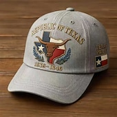  cappello commemorativo della repubblica del texas, berretto da baseball ricamato con il logo dell'orgoglio texano, berretto vintage regolabile in cotone per uomo &donne, 1836–1846 disegno della