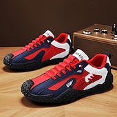 economico Sneakers Casual-scarpe da ginnastica sportive bianche e blu da uomo, pannelli in rete traspirante, suola ammortizzata, stile sportivo casual per camminare e viaggiare