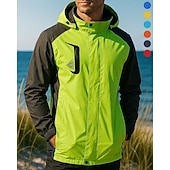 baratos Casacos impermeáveis-Homens Jaqueta Corta-Vento Jaqueta Softshell Jaqueta de Trilha Ao ar livre Prova-de-Água A Prova de Vento Roupas de caminhada Roupas de caminhada Primavera Inverno Outono Blusas Pesca Campismo