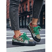 preiswerte Damen-Sneaker-Neonfarbene Sneaker mit Leopardenmuster für Damen – auffällige Plateau-Sneaker mit Zebrastreifen in kräftigen Farben – einzigartige, künstlerische Streetwear-Schuhe für urbane Festivals