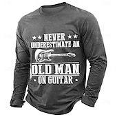  Herren Lustiger Slang T Shirt Langarm T-Shirt 3D-Druck Rundhalsausschnitt Hemd Mode Täglich Basic Lässig Täglich Straße Blau Schwarz Grün Sommer Frühling Bekleidung S M L XL XXL XXXL