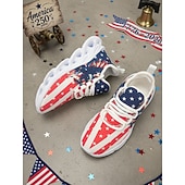  Vereinigte Staaten 250. Jubiläum Frauen USA-Flagge und Adler Druck Sneakers mit Feuerwerksdesign Patriotische Freizeitschuhe für den Unabhängigkeitstag Paraden Festivals Sportveranstaltungen und den