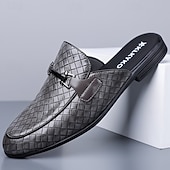 Недорогие Мужские клоги и мюли-Мужские красные лоферы из искусственной кожи, с текстурой под крокодиловую кожу, без шнурков, элегантная свадебная обувь, для торжественных случаев.