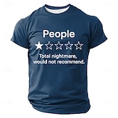  Per uomo Gergo divertente Maglietta Manica Corta maglietta Stampa 3D Girocollo Camicia Moda Quotidiano Quotidiano Streetwear Blu Nero Rosso Estate Primavera Abbigliamento S M L XL XXL XXXL