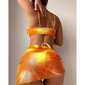 voordelige Surf Tankini's en Bikinis-Dames Bikini-sets Badpak Badpakken Tie Dye UV-Bescherming Elastisch Mouwloos Zwemkleding Zwempak Surfen Duiken Zwemmen Zomer