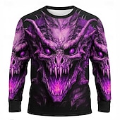  Hombre Animal Gracioso Camiseta Manga Larga Camiseta Impresión 3D Cuello Barco Camisa Moda Básico Casual Diario Calle Azul Piscina Morado Marrón Verano Primavera Ropa S M L XL XXL XXXL