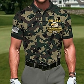  4 de julho de 2026 250º Homens American US Flag Golf Camisas Polo Esportivas Manga Curta Camisas polo Camisas de colarinho Casual Roupa Esportiva Traje de festival Botões Verão Primavera Azul Verde