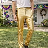 economico Fondi-Disco Anni '80 Metallico Lucido Pantaloni Mascherata Disco Costume Per uomo Costume di Carnevale Mascherata Festa / Sera Addio al Nubilato Parata dell'Orgoglio Adulti Pantaloni