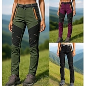 halpa Pohjat-Naisten Vaellushousut Vedenpitävät housut Softshell-housut Tilkkutäkki Kesä Kevät Syksy Ulko- Normaali Vedenkestävä Tuulenkestävä Alaosat Tasku Musta Armeijan vihreä Spandex Retkeily ja vaellus Juoksu