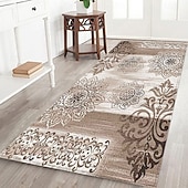 cheap Rugs &amp; Mats &amp; Carpets-Hallway Runner Rug Bohemian Patterned Flannel Fabric Printed Home Floor Decoration Mat Non Slip Soft Door Mat Entrance Bathroom Floor Rug