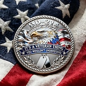 abordables 250e Anniversaire des États-Unis-Casquette de baseball brodée pour vétéran (DD-214) avec 2 pièces commémoratives – motif aigle patriotique, broderie « C'est un truc de vétéran », coffret de pièces de la Fraternité d'honneur, cadeau