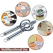 billiga öppnare-burköppnare, multifunktionell burköppnare för svaga händer, burköppnare med lock i rostfritt stål, ölflasköppnare för seniorer med artrit