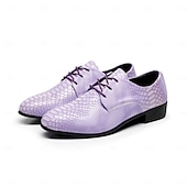 voordelige Derby Schoenen-Blauwe herenschoenen met krokodillenprint, vetersluiting, bovenkant van imitatieleer, modieuze luxe stijl, geschikt voor stijlvolle mannen bij feestjes en speciale gelegenheden.