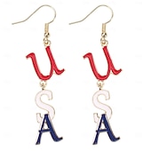  アメリカ建国250周年 イヤリング・ピアス コスプレ 成人 女性用 独立記念日 7月4日 パーティー ドレスアップ