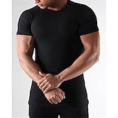 economico T-shirt e Canottiere da Corsa-Per uomo Tinta unita T-shirt da corsa Maglia a compressione Maglia da corsa Estate Primavera Autunno Manica Corta Asciugatura Rapida Compressione Traspirante Allenamento in Palestra Allenamento