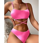voordelige Surf Tankini's en Bikinis-Dames Bikini-sets Badpak Badpakken Tie Dye UV-Bescherming Elastisch Mouwloos Zwemkleding Zwempak Surfen Duiken Zwemmen Zomer