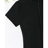 رخيصةأون راش غاردز ون بيس-نسائي معيار حماية ضد التحسس ثوب السباحة لباس السباحة لون سادة إحزم حماية UV مطاط كم قصير ملابس السباحة بودي سوت تزلج على الماء غوص سباحة الصيف