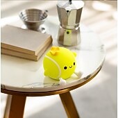 billige Dekorative lys-Tennis nattlampe i silikon med kran, myk LED-nattlampe med berøringskontroll, 2 dimbare nivåer, øyevennlig glød, oppladbar nattlampe til barnerom, søt gave til tenniselskere