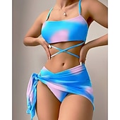 voordelige Surf Tankini's en Bikinis-Dames Bikini-sets Badpak Badpakken Tie Dye UV-Bescherming Elastisch Mouwloos Zwemkleding Zwempak Surfen Duiken Zwemmen Zomer