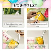 cheap Door Covers-Easter Spring Tulips Door Cover, Vibrant Red, Yellow, and Pink Blooms with Dew Drops, Fresh Floral Bunny Decor for Holiday Doors and Outdoor Spring Decorations