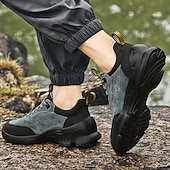 economico Sneakers Casual-scarpe da ginnastica sportive grigie da uomo, tomaia in mesh traspirante, suola ammortizzante, stile sportivo moderno, adatte per camminare, viaggiare e abbigliamento casual