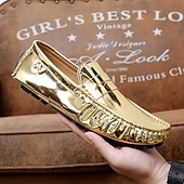 economico Mocassini casual-Per uomo Casual Quotidiano Pelle PU Confortevole Mocassino Rosso marrone Nero Bianco