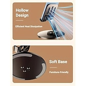 abordables Almacenamiento y organización-Soporte para teléfono giratorio de aleación de aluminio, soporte de escritorio plegable portátil, adecuado para todos los teléfonos inteligentes y tabletas, accesorio de oficina ideal para vacaciones.