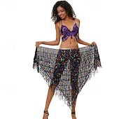 זול הלבשה לריקודי בטן-קרנבל 2026 ריו קרנבל בגדי ריקוד סמבה עם נצנצים נוצצים, חצאית מיני עם גדילים, תחפושת הופעה לפסטיבל ברזיל