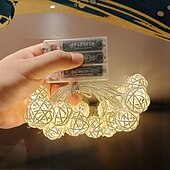 billige Batteridrevet-4 cm sfærisk flettet eventyrlyslenke 10/20LED batteridrevne innendørs fe-lamper er til jul, bryllup, valentinsdag, fest, hjem, hage, balkonger, verandaer og vindusutstillinger