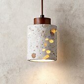 رخيصةأون تصميم الأسطوانة-12 cm تصميم الجزيرة أضواء معلقة حجر طلاء ملون معاصر 110-240 فولت