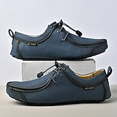 preiswerte Lässige Schnürschuhe-Braune Herren-Freizeitschuhe aus Wildleder, Schnürdesign, leichte, flexible Sohle, klassischer Freizeitstil, geeignet für Alltag und Spaziergänge