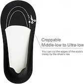 cheap Heating &amp; Cooling-6 Pair Thin No Show Socks Womens Nylon Non Slip Low Cut Invisible Liner Footies Thin Silk Socks for Flats Loafers Lightweight