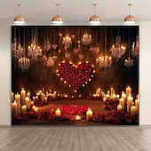 preiswerte Wandteppiche-Valentinstag Tapisserie Banner Decke Herz Romantisch 3D Schlafzimmer Wohnzimmer Wohnheim Jugendzimmer Studentenwohnheim Wandveranda Wohndeko