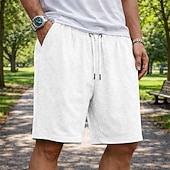 ieftine Pantaloni scurți de sudoare-Bărbați Pantaloni scurți activi Pantaloni scurți de sudoare Pantaloni Scurți Pantaloni scurți de vară Cordon Talie elastică Simplu Simplu Culoare solida Confort Peste Genunchi Zilnic În aer liber