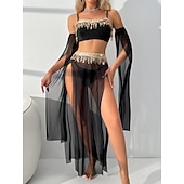 abordables vêtements de pole dance-Ensemble de costume de danse du ventre à franges à sequins Samba Dancewear Costume de performance