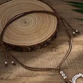 Χαμηλού Κόστους Κολιέ &amp; μενταγιόν-1 τεμ Κρεμαστά Κολιέ Κρεμαστό For Γιούνισεξ Καθημερινά Δρόμος Δώρο Δερμάτινο Κράμα Κουρελού Καρδιά