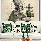 cheap Wall Tapestries-St. Patrick's Day Tapestry Banners Blanket Elf Shamrock Cute Romantic 3D Bedroom Living Room Dorm Teens Room College Dorm Wall Porch Home Decor