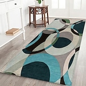 baratos Tapetes e tapetes e tapetes-Tapete de corredor com estampa geométrica em tecido de flanela, decoração para casa, tapete de entrada à prova de poeira, absorvente e macio para banheiro.