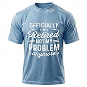  Officially Retired Not My Problem Anymore Funny Men Blue Mineral Wash T Shirt Cotton Blend Vintage Acid Wash Tee Clothing Apparel S M L XL XXL XXXL