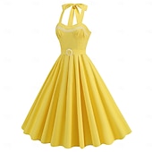 Недорогие Платья-Винтажная коллекция Полдень Платье A-Line Качели Платье Без рукавов А-силуэт Маскарадный костюм Жен. Карнавал День Святого Валентина Маскарад Отпуск На каждый день Девичник Взрослые