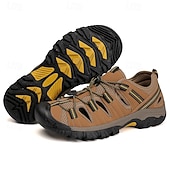 お買い得  アウトドアサンダル-メンズブラウンハイキングサンダル、レースアップ調節可能デザイン、耐久性のあるトラクションアウトソール、トレッキング、釣り、夏用機能アウトドアスタイル