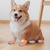 Недорогие Ботинки и защитники лап-2 регулируемые по размеру собачьи ботинки с застежкой-кнопкой - водостойкие &amp;Летние сапоги из сетчатого материала, нескользящая подошва для паркетных полов, дышащая защита лап, для мелких и средних