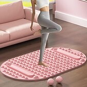 abordables Soins Personnels &amp; Santé-Tapis de massage des pieds en silicone, coussin de relaxation double face, planche de relaxation portable, tapis de massage anti-stress au sol, tapis de massage des pieds extra large avec points