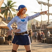  Haveventyrer Stråhattpirat Cosplay kostyme Drakter Anime for Dame Voksne Halloween Karneval Maskerade Feriereise Ytelse Anime-messe